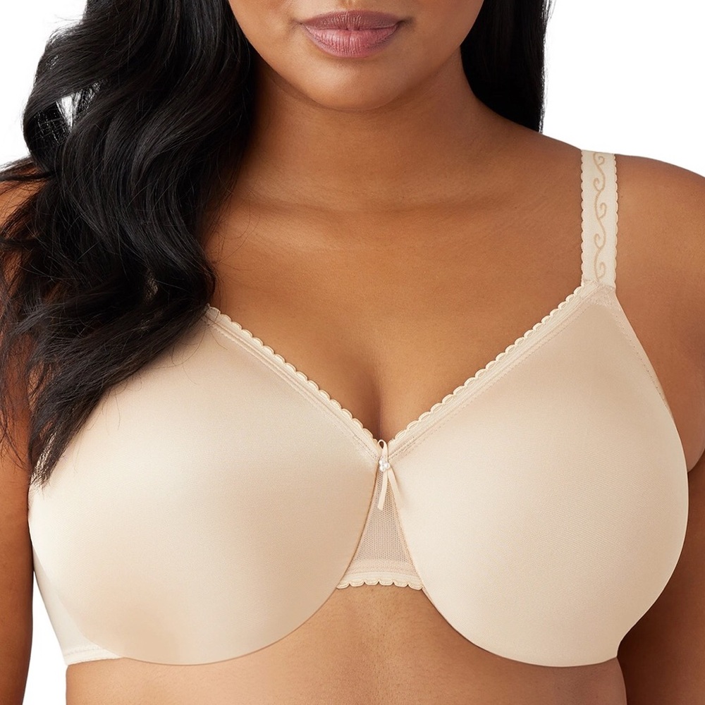 NWT Wacoal 38DDD Women's Full Figure Simple Shaping Minimizer Bra Pearls Tan